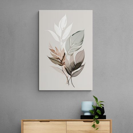 WANDBILD MINIMALISTISCHE BLÄTTER - BILDER BÄUME UND LAUB - BILDER