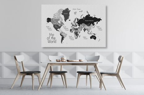 QUADRO IN SUGHERO – MAPPA BIANCO E NERO STILOSA - QUADRI SU SUGHERO - STAMPE E QUADRI