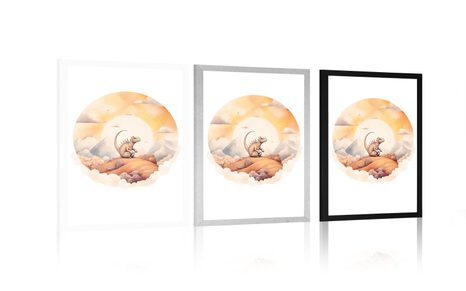 POSTER – MONDO DEI DINOSAURI SOGNANTE - ANIMALI DA SOGNO - POSTER