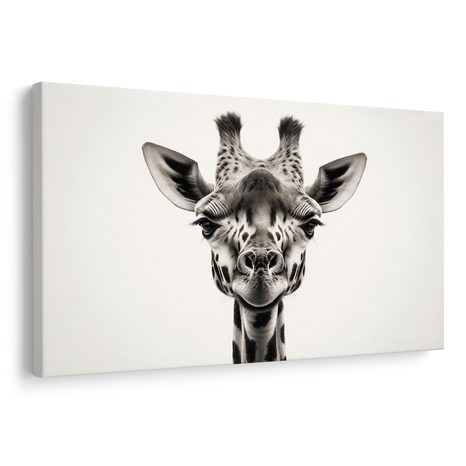 WANDBILD GIRAFFENPORTRÄT - WANDBILDER ZEBRAS UND GIRAFFEN - BILDER