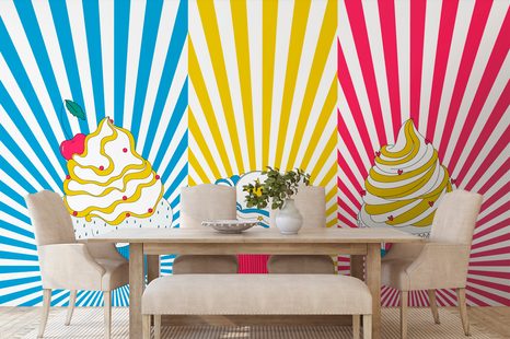 CARTA DA PARATI – CUPCAKES POP ART - CARTA DA PARATI POP ART - CARTA DA PARATI