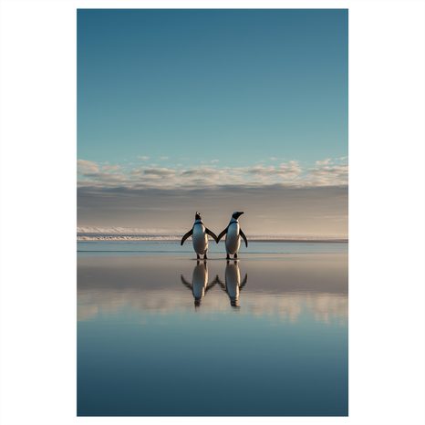 OBRAZ DVA TUČŇÁCI V ODRAZU - OBRAZY MOŘE A PLÁŽ - OBRAZY