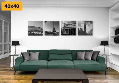 SET DI QUADRI – PER GLI AMANTI DEI VIAGGI IN BIANCO E NERO - COLLEZIONI DI QUADRI - STAMPE E QUADRI