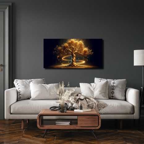 OBRAZ MYSTICKÝ STROM ŽIVOTA V NOCI - OBRAZY STROMY ŽIVOTA - OBRAZY