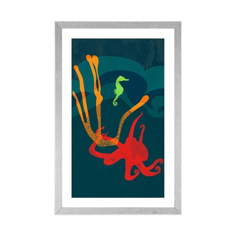 POSTER MIT PASSEPARTOUT LEBEN UNTER WASSER - MOTIVE AUS UNSERER WERKSTATT - POSTER