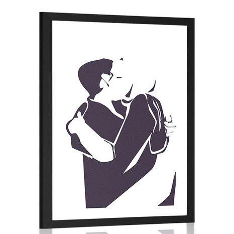 POSTER CON PASSEPARTOUT SINCERITÀ DELL'AMORE - MOTIVI DALLA NOSTRA OFFICINA - POSTER