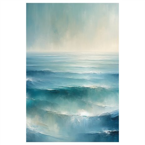 WANDBILD BLAUES MEER BEI SONNENAUFGANG - BILDER MEER UND STRAND - BILDER