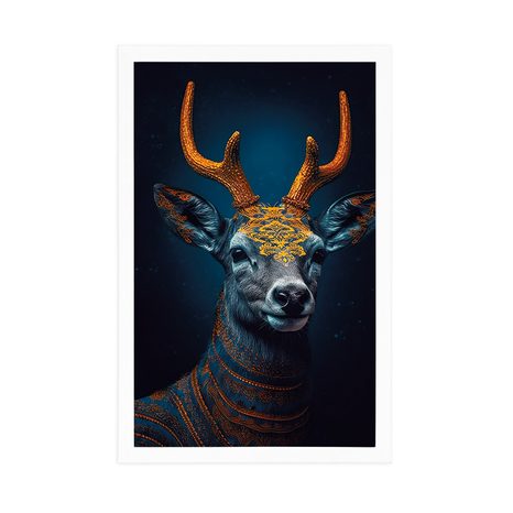 POSTER CERB ALBASTRU-AURII - CONDUCĂTORII REGNULUI ANIMAL - POSTERE