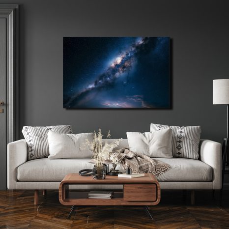CANVASTAVLA VINTERGATAN I NATTEN - TAVLOR MED GALAXER - TAVLOR