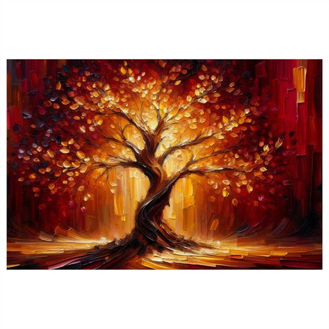 WANDBILD LEUCHTENDER LEBENSBAUM - BILDER BÄUME DES LEBENS - BILDER