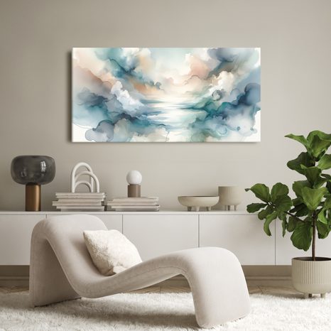 WANDBILD IN DEN ARMEN DER WOLKEN - WANDBILDER ABSTRAKTE FORMEN - BILDER