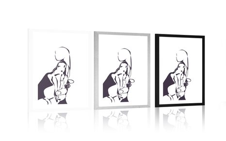 PLAKÁT S PASPARTOU NEKONEČNÁ LÁSKA - MOTIVY Z NAŠÍ DÍLNY - PLAKÁTY