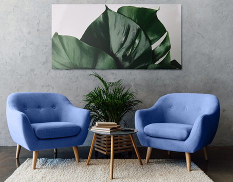 КАРТИНА НА ПЛАТНО – ЛИСТ НА МОНСТЕРА - НАТЮРМОРТИ - КАРТИНИ