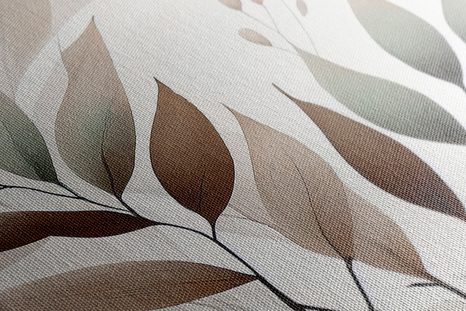 OBRAZ MINIMALISTYCZNE LIŚCIE W STYLU BOHO - OBRAZY DRZEW I LIŚCI - OBRAZY