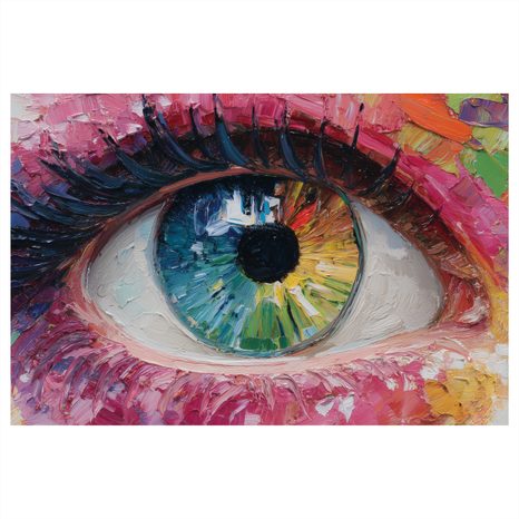 WANDBILD REGENBOGENAUGE ABSTRAKTION - ABSTRAKTE BILDER - BILDER