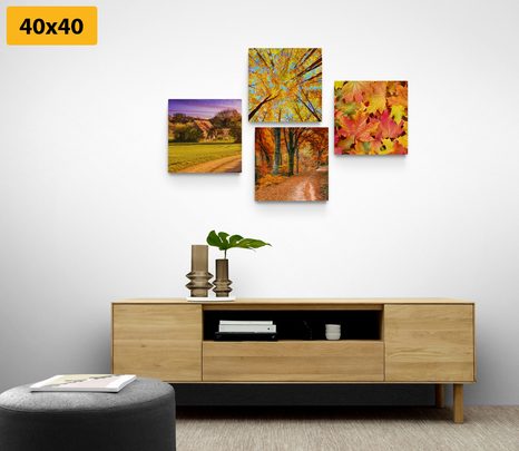 SET DI QUADRI – NATURA IN COLORI AUTUNNALI - COLLEZIONI DI QUADRI - STAMPE E QUADRI