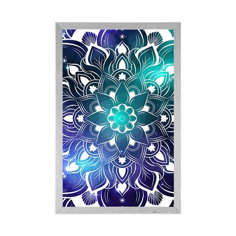 PLAKÁT MODERNÍ MANDALA S ORIENTÁLNÍM VZOREM - FENG SHUI - PLAKÁTY