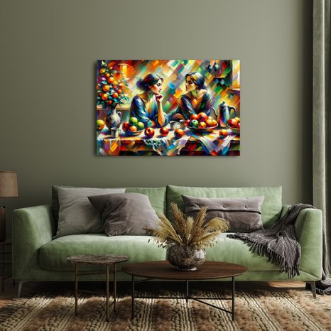 OBRAZ DÁMY U STOLU S OVOCEM - OBRAZY ŽENY - OBRAZY