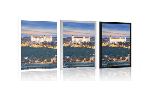 PLAGÁT POHĽAD NA BRATISLAVSKÝ HRAD - MESTÁ - PLAGÁTY