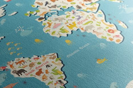 KÉP GYERMEK TÉRKÉP ÁLLATOKKAL - KÉPEK GYEREKEKNEK - KÉPEK