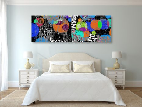 OBRAZ ABSTRAKTNÍ KOMPOZICE - POP ART OBRAZY - OBRAZY