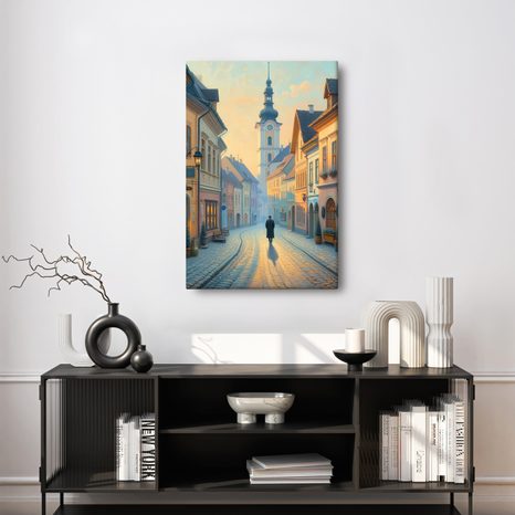 WANDBILD STILLE STADTSTRASSEN - BILDER VON STÄDTEN - BILDER