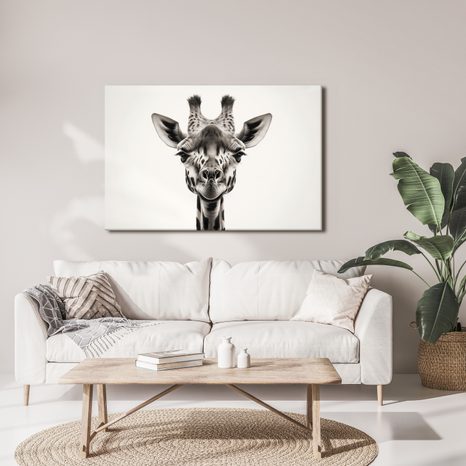 WANDBILD GIRAFFENPORTRÄT - WANDBILDER ZEBRAS UND GIRAFFEN - BILDER