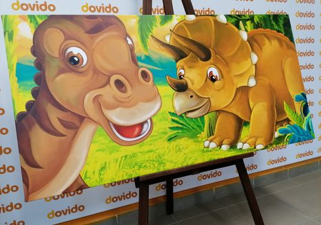 SLIKA VESELI DINOZAVRI - OTROŠKE SLIKE - SLIKE