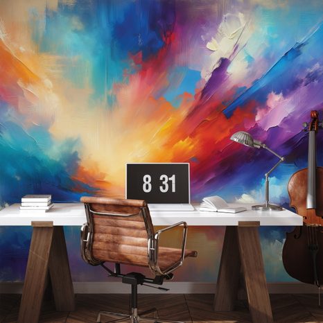 TAPETA DUHOVÉ ABSTRAKTNÍ NEBE - ABSTRAKTNÍ TAPETY - TAPETY