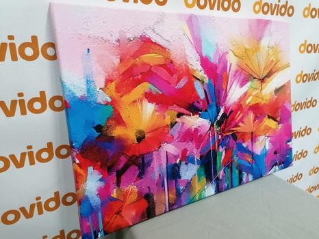 WANDBILD ABSTRAKTE BUNTE BLUMEN - ABSTRAKTE BILDER - BILDER