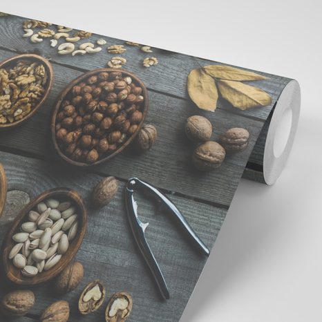 FOTOTAPETA MIX ORZECHÓW W MISKACH - TAPETY - 🔥 TOTALNA WYPRZEDAŻ 🔥