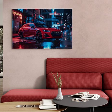 FOTO OP CANVAS RODE AUDI - RS6 LEGACY EDITION - SCHILDERIJEN - MEGA UITVERKOOP TOT 70% 🔥
