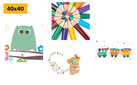 SET OBRAZŮ V HRAVÉM PROVEDENÍ - SESTAVY OBRAZŮ - OBRAZY