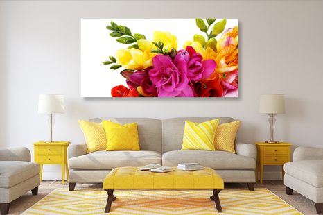 QUADRO SU TELA – BOUQUET DI FRESIE - 🔥 SVENDITA TOTALE