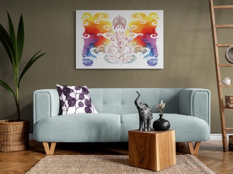 OBRAZ HINDUISTICKÝ GANÉŠA - OBRAZY FENG SHUI - OBRAZY