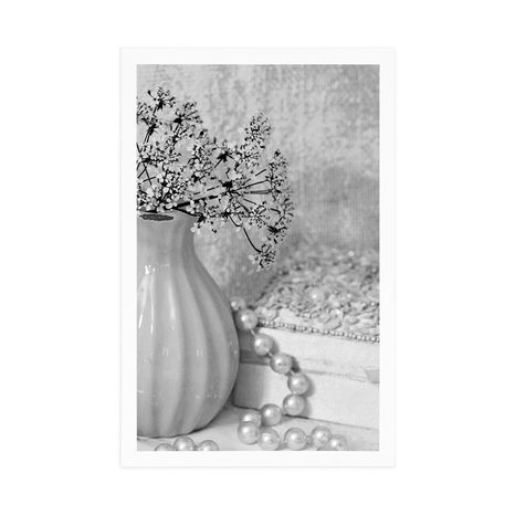 PLAKÁT LUXUSNÍ ZÁTIŠÍ V ČERNOBÍLÉM PROVEDENÍ - ČERNOBÍLÉ - PLAKÁTY