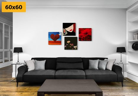 SET OBRAZŮ ELEGANTNÍ DÁMA - SESTAVY OBRAZŮ - OBRAZY