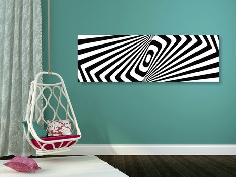 WANDBILD SCHWARZ-WEISSE ILLUSION - SCHWARZ-WEISSE BILDER - BILDER