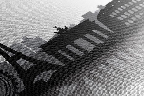 SLIKA MEDNARODNI SIMBOLI METROPOL - ČRNOBELE SLIKE - SLIKE