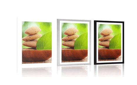 POSTER – PIETRE ZEN E LETTERA IN CIOTOLA - FENG SHUI - POSTER