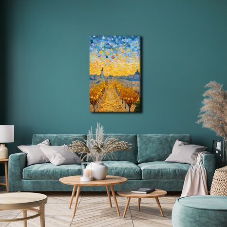 KÉP ESTI VÁROS RAGYOGÁSBAN - VÁROST ÁBRÁZOLÓ KÉPEK - KÉPEK