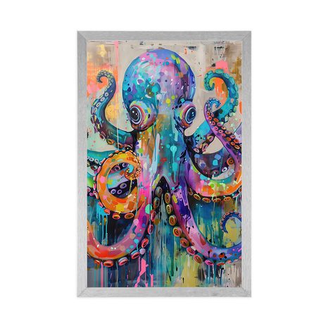 PLAKÁT CHOBOTNICE S IMITACÍ MALBY - CHOBOTNICE - PLAKÁTY