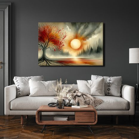 OBRAZ STROM ŽIVOTA S PODZIMNÍM SLUNCEM - OBRAZY STROMY ŽIVOTA - OBRAZY