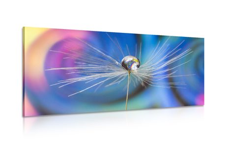 CANVAS PRINT DROP OF DEW ON AN ABSTRACT BACKGROUND