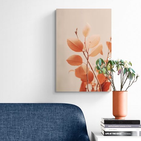 STAMPA SU TELA – RAMETTI DI FOGLIE PEACH FUZZ - QUADRI ALBERI E FOGLIE - STAMPE E QUADRI