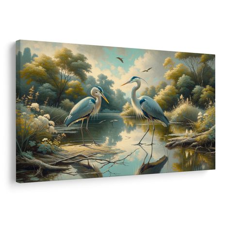 OBRAZ VOLAVKY U VODY - OBRAZY PTÁCI - OBRAZY