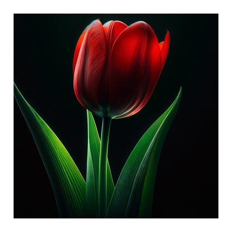 OBRAZ KVĚT TULIPÁNU V NOCI - OBRAZY TULIPÁN - OBRAZY