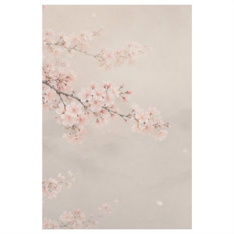 CANVASTAVLA ROSA KÖRSBÄRSBLOMMOR I DIS - BLOMTAVLOR - TAVLOR