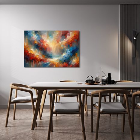 OBRAZ TANEC TEPLÝCH TÓNŮ - ABSTRAKTNÍ OBRAZY - OBRAZY