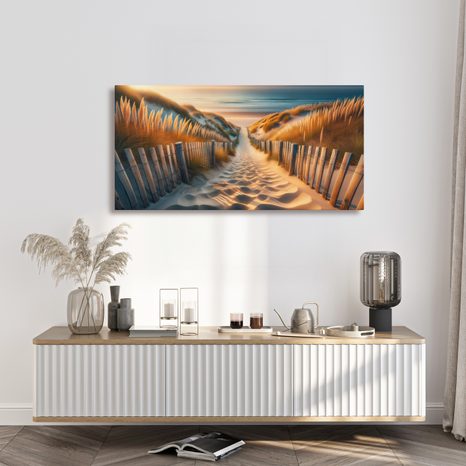 WANDBILD SANDWEG ZUM STRAND - BILDER MEER UND STRAND - BILDER